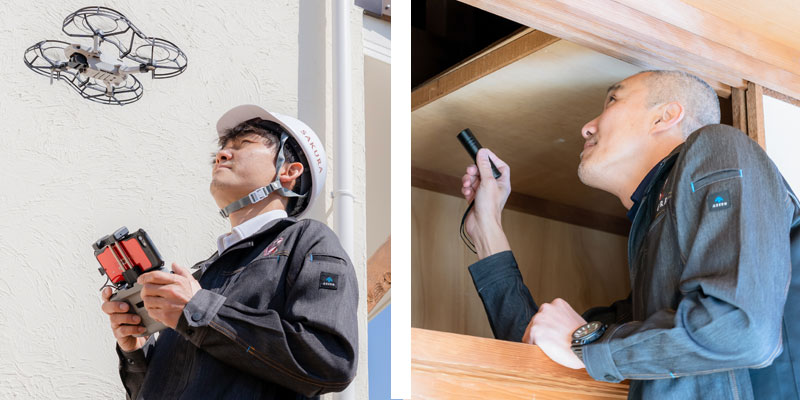 建物診断の様子