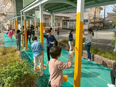 阿武野小学校ボランティア塗装